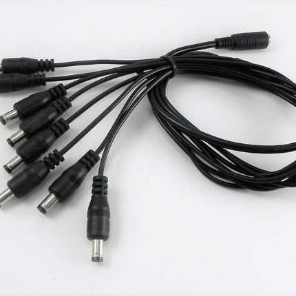 CCTV Security Camera 2.1mm 1 to 8 Port Power Splitter Cable Pigtails 12V DC