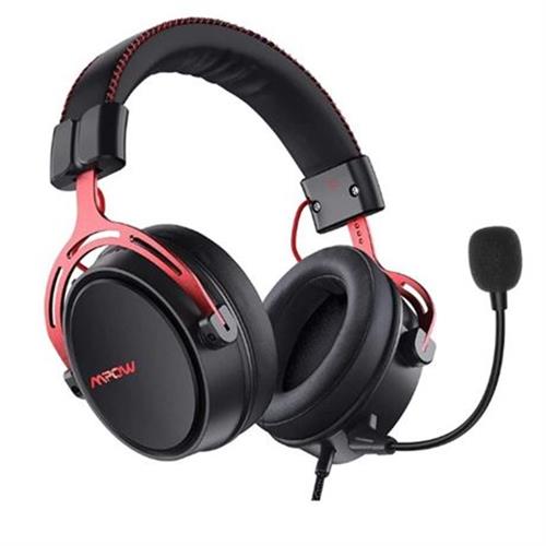 Mpow MPBH439AR Gaming Headset 3.5 mm Jack Wired Stereo Over Ear Black Red