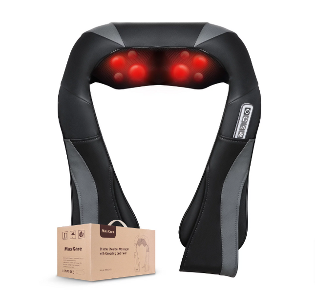 NEW, MAXKARE Shiatsu Shoulder Massager with Kneading and Heat, XKMS-412