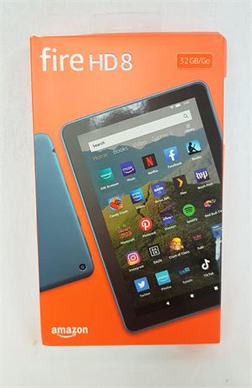 Amazon Fire HD8, 8-inch 10th Generation Tablet in Twilight Blue, 32 GB LIKE NEW