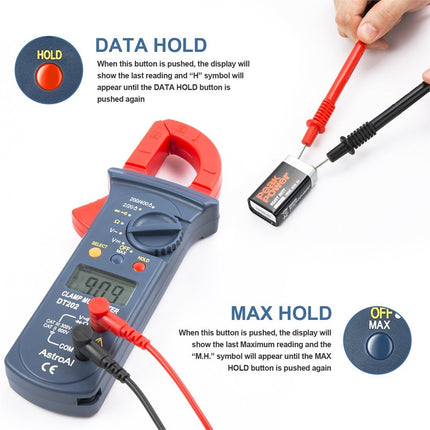 NEW, ASTROAI Auto Ranging 202D Digital Clamp Meter