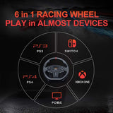 Refurbished, PXN V900 PC Gaming Racing Steering Wheel, Universal Usb Car Sim 270/900 degree Race Steering Wheel with Pedals for PS3, PS4, Xbox One, Nintendo Switch