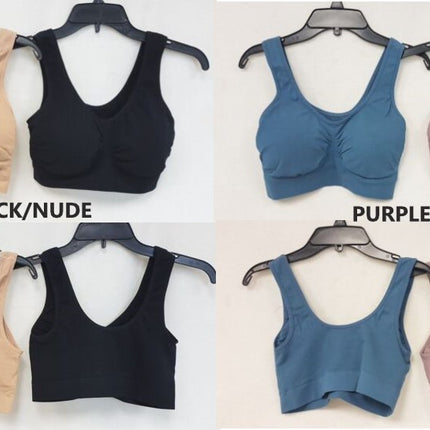 RHONDA SHEAR Women's 9205 Modal Seamless Bra - CHOOSE COLOR PACK 2 BRAS