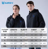 NEW, IUREK ZD960 Unisex Electric Heated Jacket w/ Portable Power Bank - Choose Size