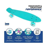 NEW, BELEEV 22" Skateboard Complete Cruiser Mini Skateboard, TEAL