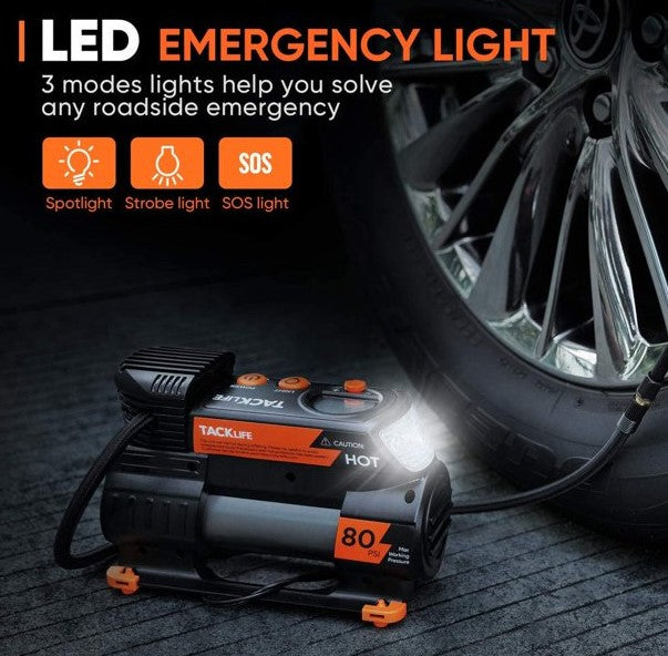 NEW, TACKLIFE M2 12V DC Digital Auto Tire Inflator