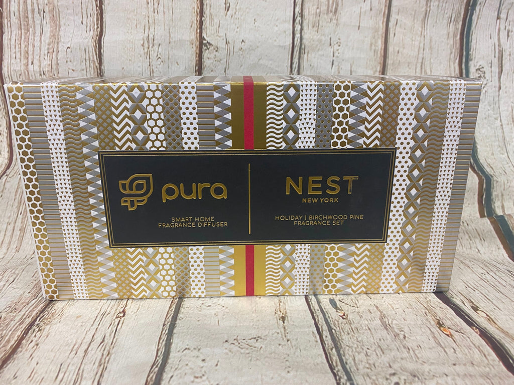 PURA SMART HOME FRAGRANCE DIFFUSER SET  New York Holiday & Birchwood Pine SCENT