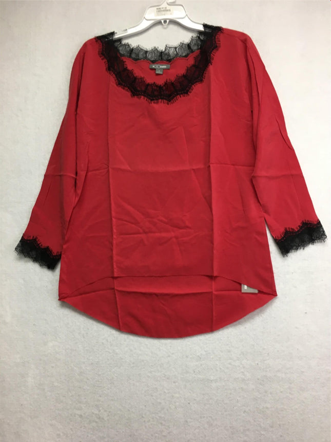 New GO SILK, Lace Trimmed Blouse Curry XL