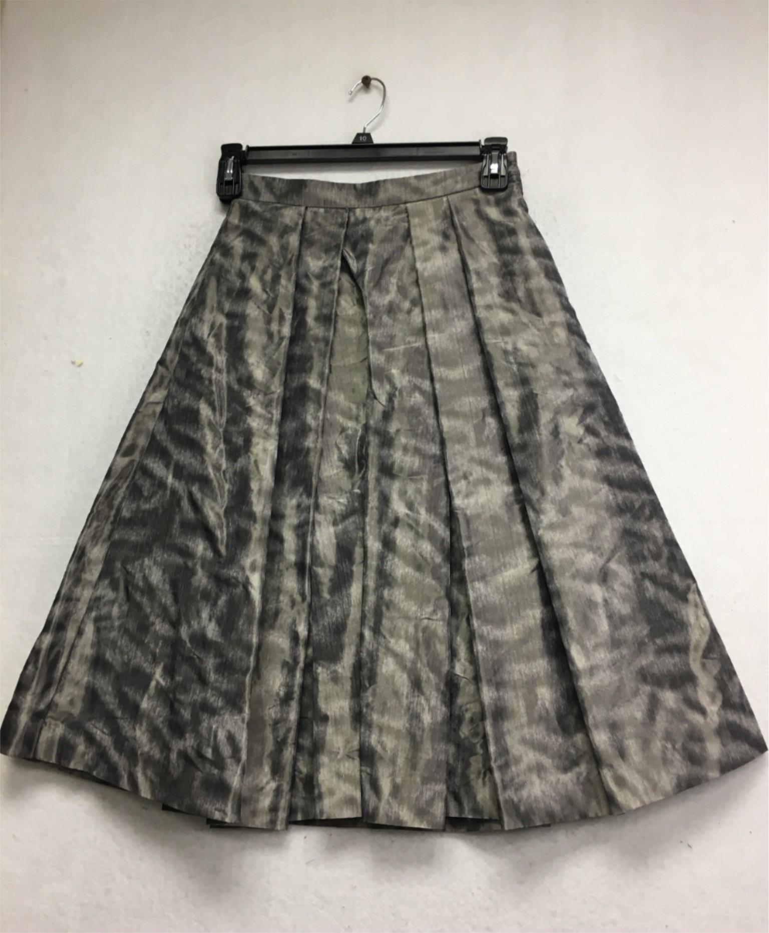New PINK TARTAN, A-LINE Printed Skirt Grey 2