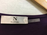 New N Natori Women's Floral Top Dark Purple Large