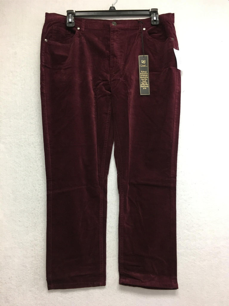 New DG2 By Diane Gilman, Straight  Maroon Pant 18PW