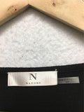New N NATORI, Flutter sleeve Top Black Small