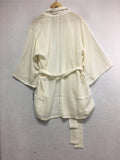 New N NATORI Women's  Textured Novelt Robe in Off White XL