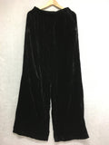 New MARLA WYNNE, Wide-Leg Velvet Pant Black XS