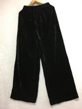 New MARLA WYNNE, Wide-Leg Velvet Pant Black XS