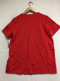 New N NATORI Embroidered Floral Red T-Shirt Medium