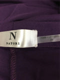 New N NATORI Solid Double Knit Pant Deep Purple 1X