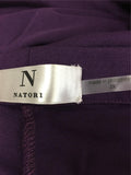 New N NATORI Solid Double Knit Pant Deep Purple XS