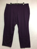 New N NATORI Solid Double Knit Pant Deep Purple 1X