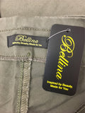 New BELLINA Straight Leg Side Zip Pant Olive Size 4