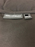 New NINA LEONARD Open Front Ruffled Detail Jacket Black Medium