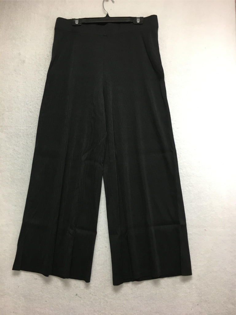 New MARLA WYNNE Straight Wide Leg Black Pant Small