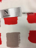 New N NATORI Basket Weave Long Topper Red/Ivory 2X