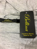 New BELLINA Jersey Shirt With Tie Grey XXL