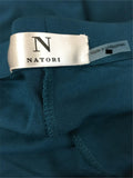 New N NATORI, Solid Double Knit Pant With Applique Dark Teal 1X