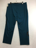 New N NATORI, Solid Double Knit Pant With Applique Dark Teal Medium