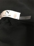 New N NATORI, Solid Double Knit Pant With Applique Black 3X