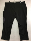 New N NATORI, Solid Double Knit Pant With Applique Black 2X