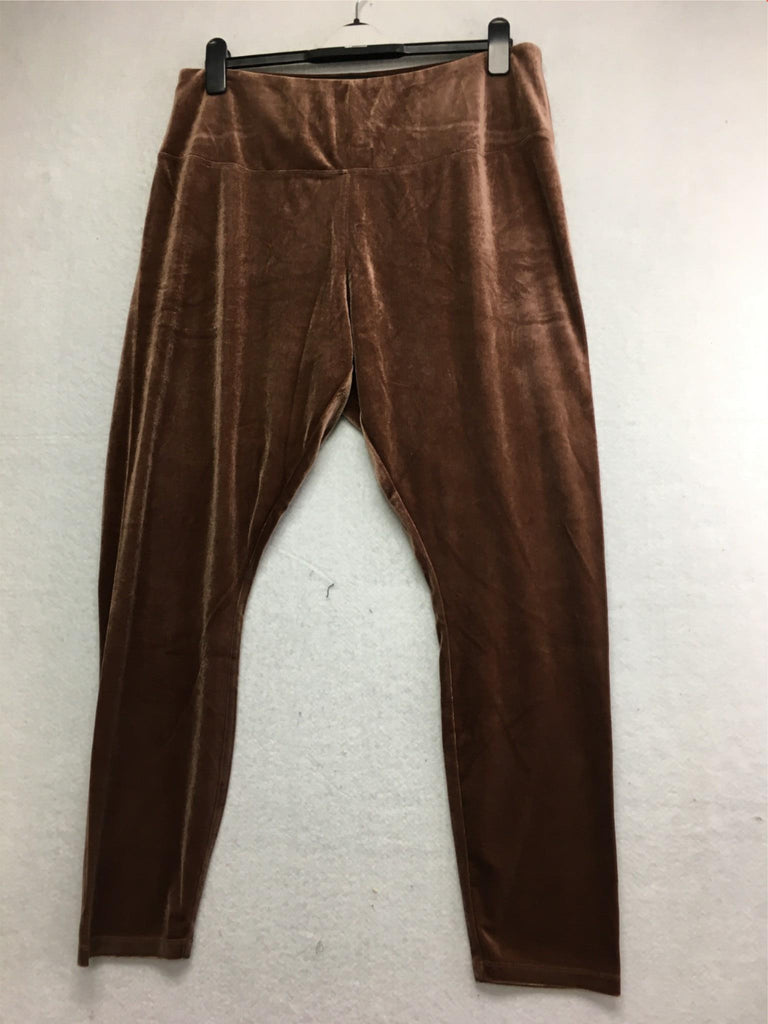 New MARLA WYNNE Women's Velvet Pants in Bronze 3X