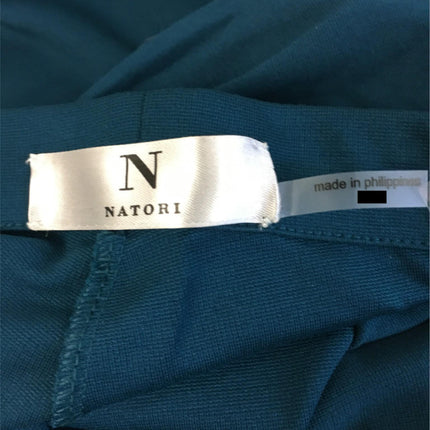 New N NATORI, Solid Double Knit Pant With Applique Dark Teal XL