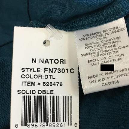 New N NATORI, Solid Double Knit Pant With Applique Dark Teal XL