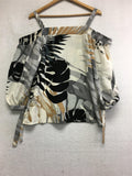 New N Natori Printed Crepe Off Shoulder Blouse Multicolor S/P