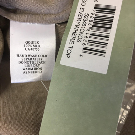 New GO SILK, Go Everywhere Top In Cinnamon Size Small