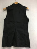 New N NATORI, 3D Daisy Sleeveless Wrap Top Black Size 16W