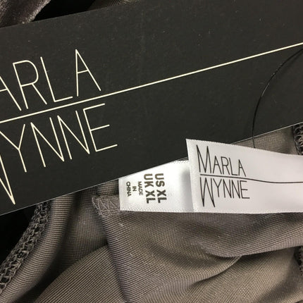 New MARLA WYNNE Women's Velvet Pants in Taupe 3X