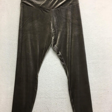 New MARLA WYNNE Women's Velvet Pants in Taupe 3X