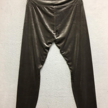 New MARLA WYNNE Women's Velvet Pants in Taupe 3X