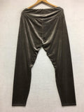 New MARLA WYNNE Women's Velvet Pants in Taupe 2X