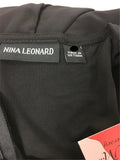New NINA LEONARD 3/4 Sleeve Dolman Sleeve Boatneck Jumpsuit Black 3X