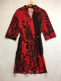 New N Natori Printed Ponte Tunic Red/Black Small