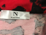 New N Natori Printed Ponte Tunic Red/Black Small