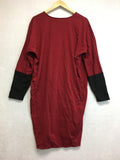 New N Natori Solid Double Jersey Dress Dark Red Large