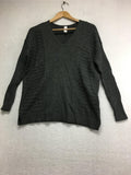 New MARLA WYNNE Box Top Sweater Charcoal Heather XS