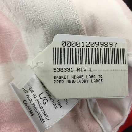 New N Natori Basket Weave Long Topper Re/Ivory Large