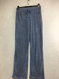 NEW N NATORI, Terry Lounge Pant Heather Tie Waist Smokey Blue Small