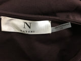 New N NATORI Lond Sleeve Dress Chocolate Large